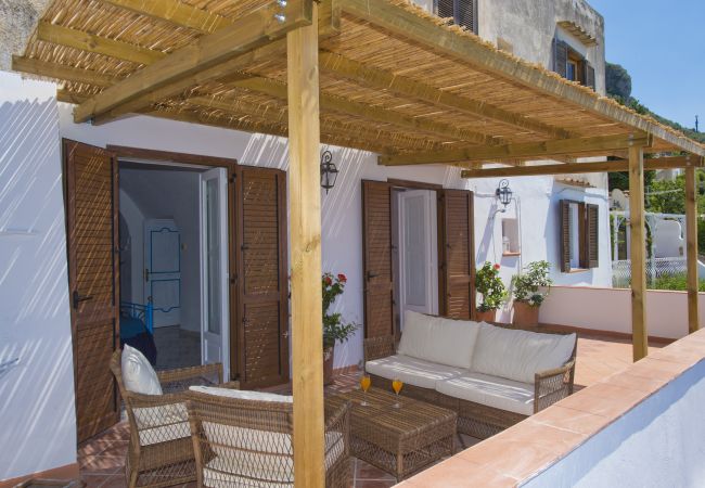 Casa a Praiano - Casa Sunset - Terrazza panoramica con vista su Positano e Capri 