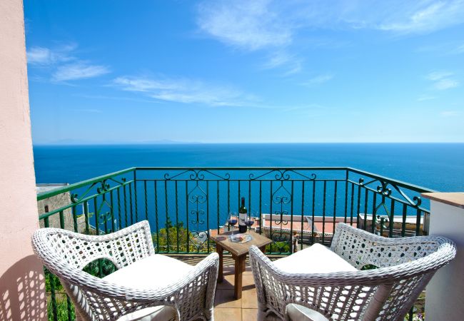 Casa a Praiano - Casale Fralisa - Meravigliosa terrazza e vasca idromassaggio vista mare